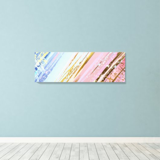 Getextureerde roze achtergrond canvas afdruk (Insitu (Houten vloer))