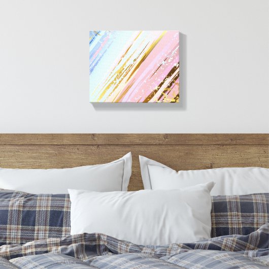 Getextureerde roze achtergrond canvas afdruk (Insitu (Slaapkamer))