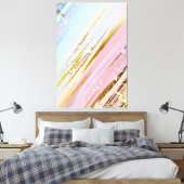 Getextureerde roze achtergrond canvas afdruk (Insitu (Slaapkamer))