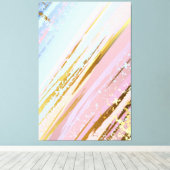 Getextureerde roze achtergrond canvas afdruk (Insitu (Houten vloer))