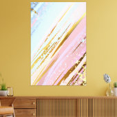 Getextureerde roze achtergrond canvas afdruk (Insitu (Woonkamer))