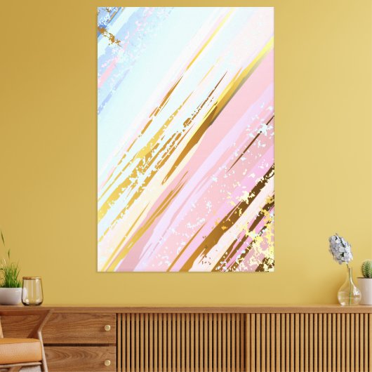 Getextureerde roze achtergrond canvas afdruk (Insitu (Woonkamer))