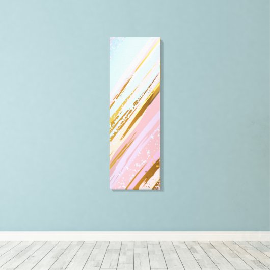 Getextureerde roze achtergrond canvas afdruk (Insitu (Houten vloer))