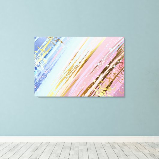 Getextureerde roze achtergrond canvas afdruk (Insitu (Houten vloer))