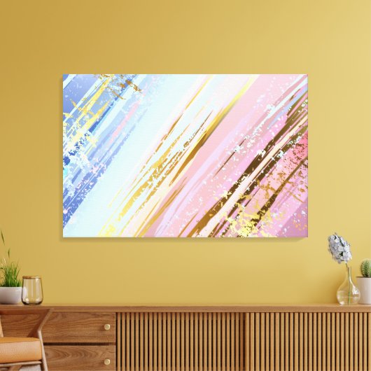 Getextureerde roze achtergrond canvas afdruk (Insitu (Woonkamer))