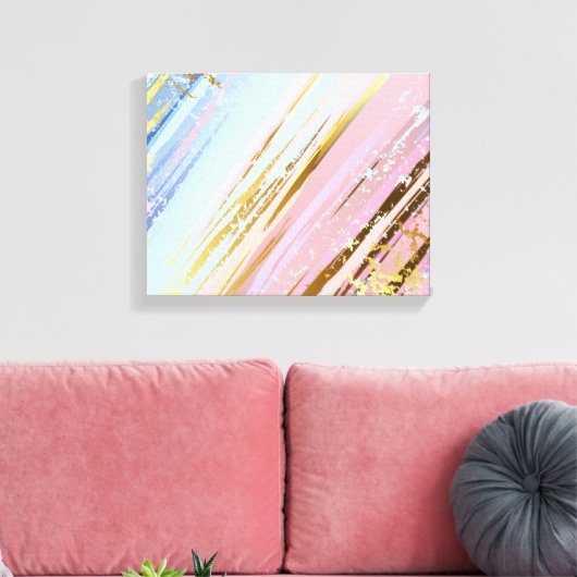 Getextureerde roze achtergrond canvas afdruk (Insitu (Woonkamer))