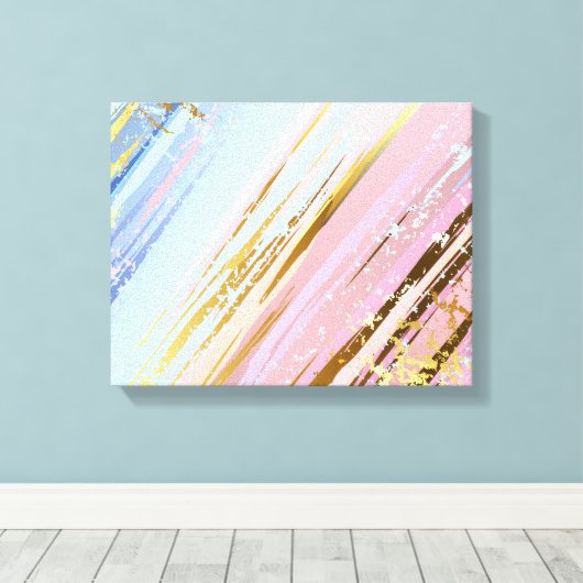 Getextureerde roze achtergrond canvas afdruk (Insitu (Houten vloer))