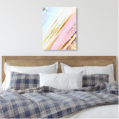 Getextureerde roze achtergrond canvas afdruk (Insitu (Slaapkamer))