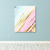 Getextureerde roze achtergrond canvas afdruk (Insitu (Houten vloer))