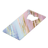 Getextureerde roze achtergrond creditkaart flessenopener (Achterkant Gekanteld)