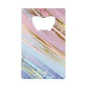 Getextureerde roze achtergrond creditkaart flessenopener (Achterkant)