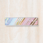 Getextureerde roze achtergrond deurbordje (Voorkant)