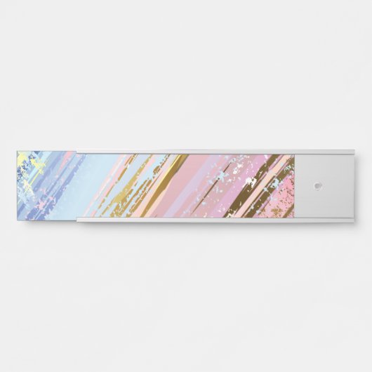 Getextureerde roze achtergrond deurbordje (Voorkant)