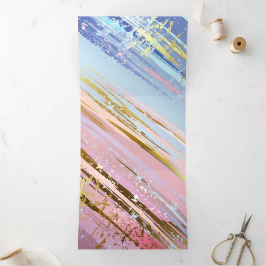 Getextureerde roze achtergrond drieluik kaart (Binnen)