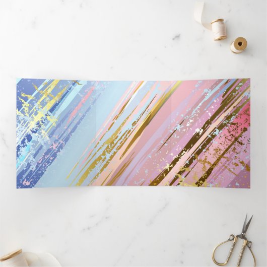 Getextureerde roze achtergrond drieluik wenskaart (Binnen)