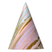 Getextureerde roze achtergrond feesthoedjes (Voorkant)