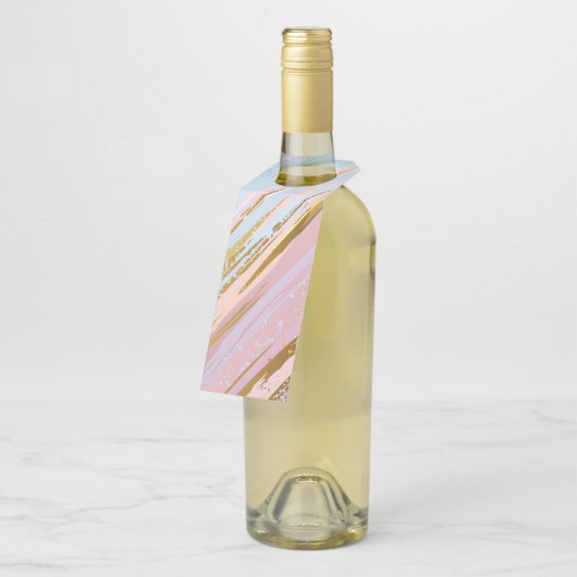 Getextureerde roze achtergrond flessenhanger (Schuin)