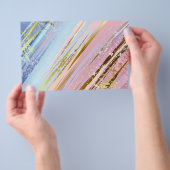 Getextureerde roze achtergrond flyer (Hand)