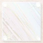 Getextureerde roze achtergrond glazen onderzetter (Achterkant)