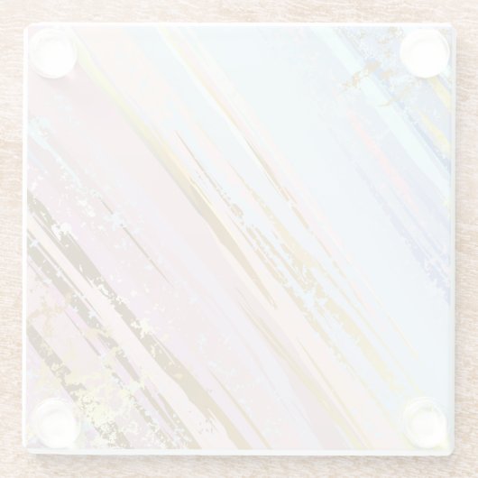 Getextureerde roze achtergrond glazen onderzetter (Achterkant)