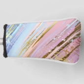 Getextureerde roze achtergrond golfheadcover (Voorkant)