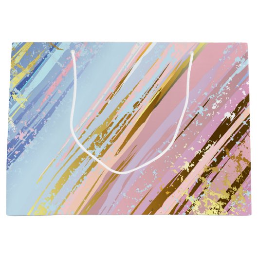 Getextureerde roze achtergrond groot cadeauzakje (Voorkant)