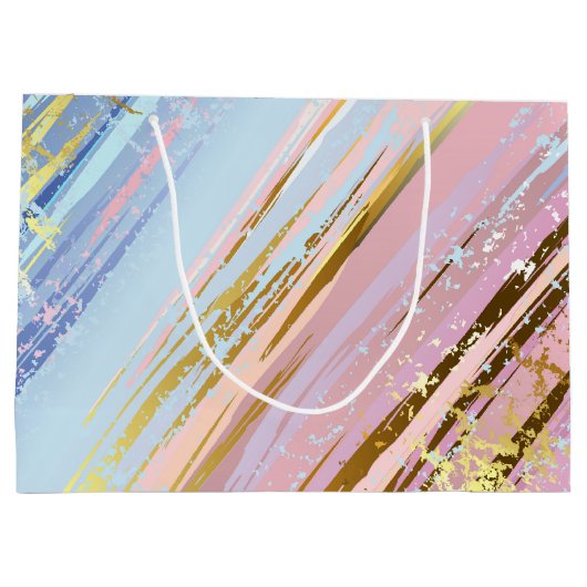 Getextureerde roze achtergrond groot cadeauzakje (Achterkant)