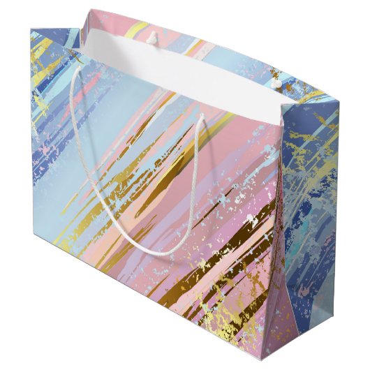 Getextureerde roze achtergrond groot cadeauzakje (Achterkant Gekanteld)