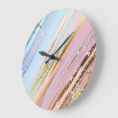 Getextureerde roze achtergrond grote klok (Hoek)