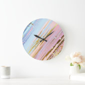 Getextureerde roze achtergrond grote klok (Huis)