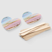 Getextureerde roze achtergrond handwaaier (Niet-gemonteerd)