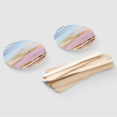 Getextureerde roze achtergrond handwaaier (Niet-gemonteerd)