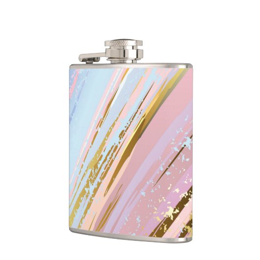 Getextureerde roze achtergrond heupfles (Links)