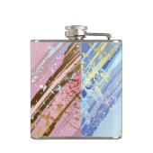 Getextureerde roze achtergrond heupfles (Achterkant)