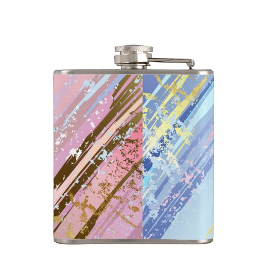 Getextureerde roze achtergrond heupfles (Achterkant)