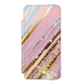 Getextureerde roze achtergrond incipio iPhone portemonnee hoesje (Voorkant Agenda)