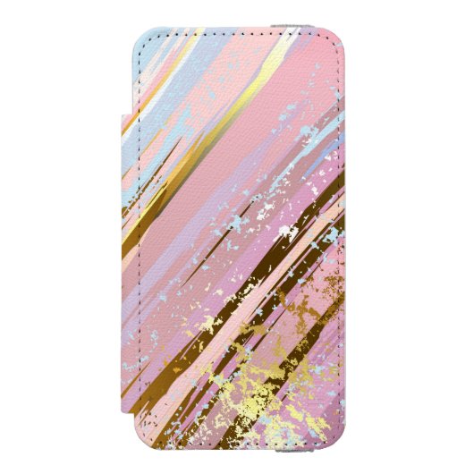 Getextureerde roze achtergrond incipio iPhone portemonnee hoesje (Voorkant Agenda)