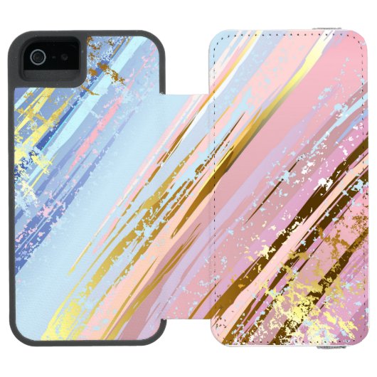 Getextureerde roze achtergrond incipio iPhone portemonnee hoesje (Agenda Open)