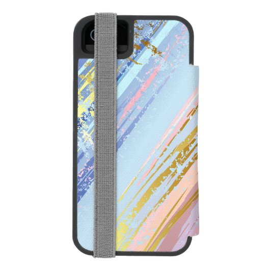 Getextureerde roze achtergrond incipio iPhone portemonnee hoesje (Agenda Achterkant)