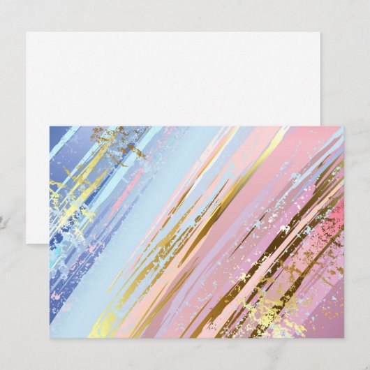 Getextureerde roze achtergrond informatiekaartje (Voorkant / Achterkant)