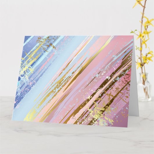 Getextureerde roze achtergrond kaart (Gele Bloem)