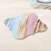 Getextureerde roze achtergrond kartonnen onderzetters (Gekanteld)