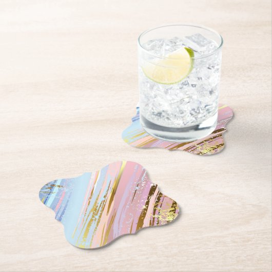 Getextureerde roze achtergrond kartonnen onderzetters (Insitu)