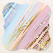 Getextureerde roze achtergrond kartonnen onderzetters (Voorkant)