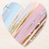 Getextureerde roze achtergrond kartonnen onderzetters (Voorkant)