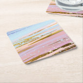 Getextureerde roze achtergrond kartonnen onderzetters (Schuin)