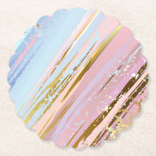 Getextureerde roze achtergrond kartonnen onderzetters