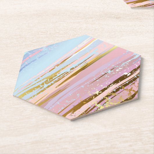 Getextureerde roze achtergrond kartonnen onderzetters (Schuin)