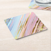 Getextureerde roze achtergrond kartonnen onderzetters (Schuin)