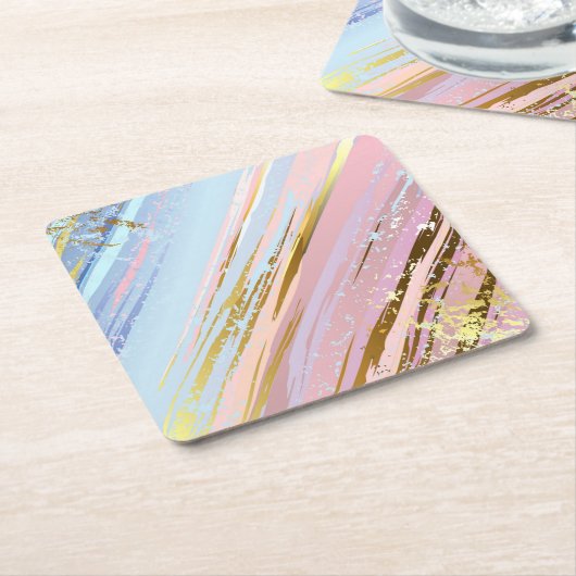 Getextureerde roze achtergrond kartonnen onderzetters (Schuin)